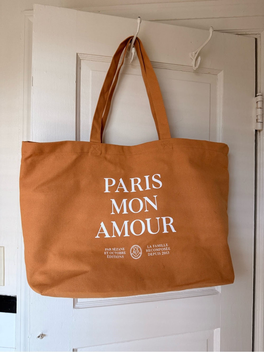 Sézane-Orange Canvas Tote Bag